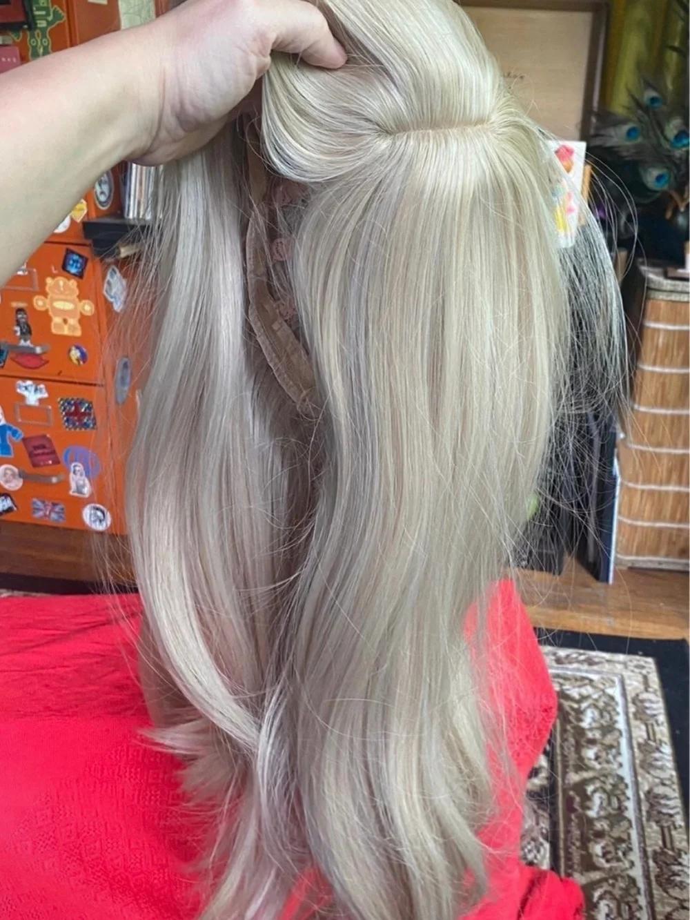 Multi tone light ash beige blonde wig